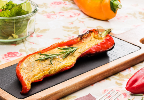 Gefüllte Spitzpaprika vom Grill
