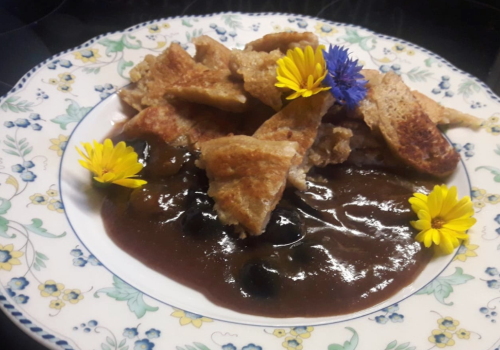 Böhmischer Sterz mit Kriecherlröster
