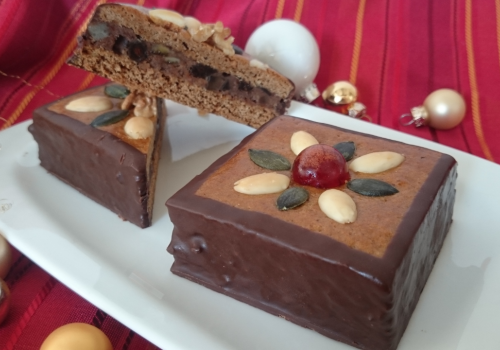 Gefüllte Lebkuchenwürfel