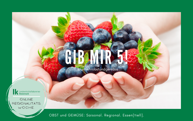 5x am Tag Obst und Gemüse