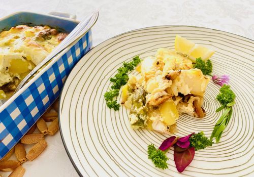 Spargel-Forellen-Gratin