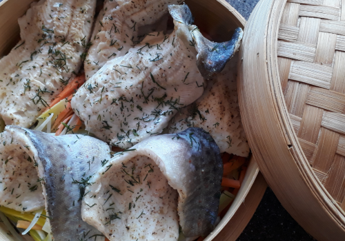 Gedämpftes Forellenfilet