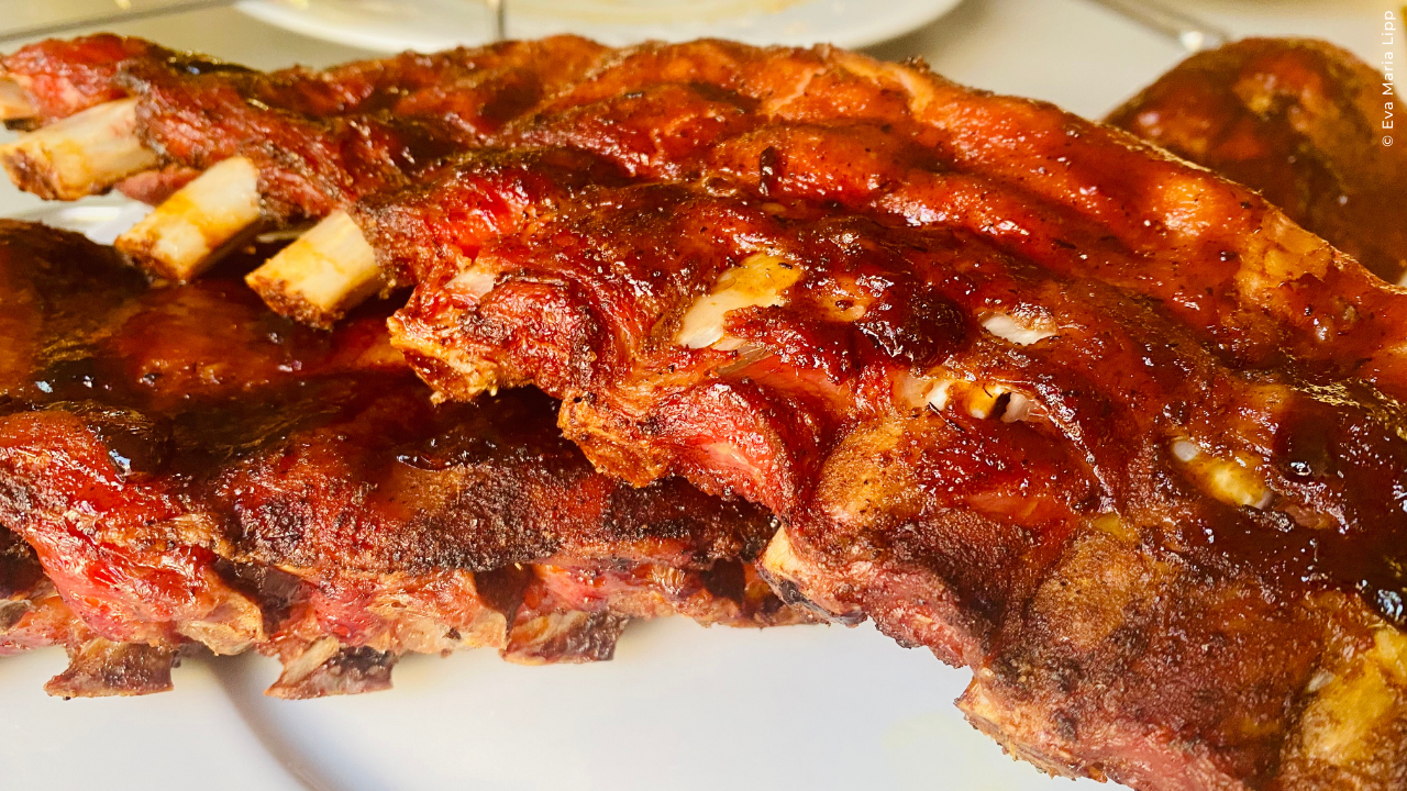 Glasierte Spareribs