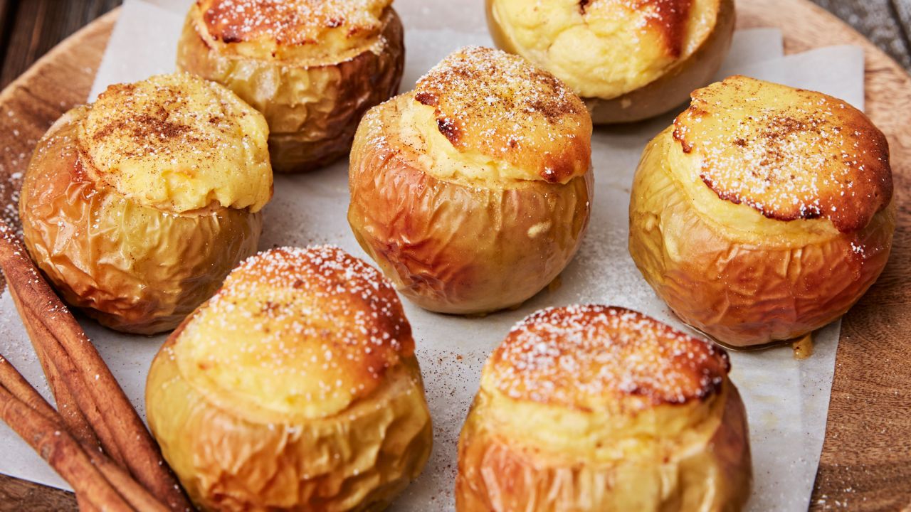 Bratapfel mit Topfensoufflé