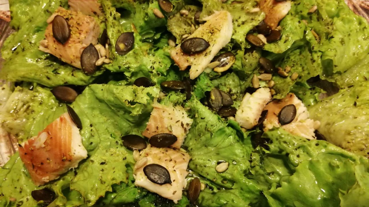 Grazer Krauthäuptel mit Räucherforelle